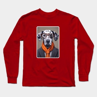 Dalmatian with glasses Long Sleeve T-Shirt